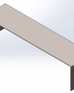 Central purlin inferior reinforce 206x50x1,25